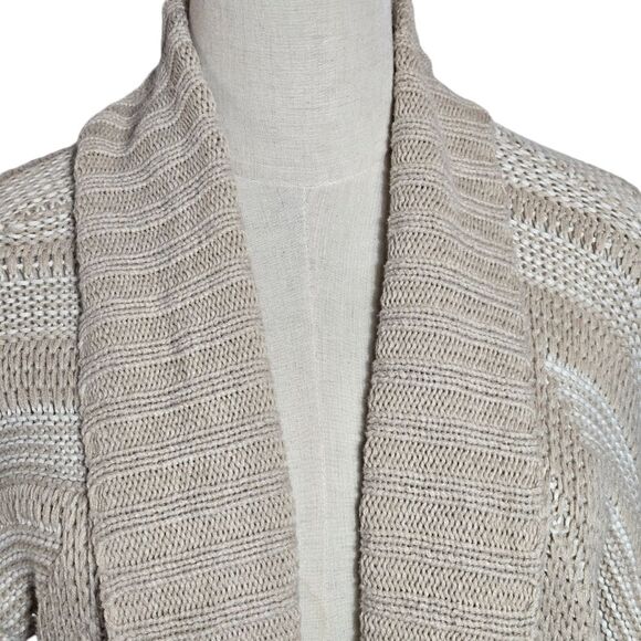 Aerie Tan Midi Shawl Collar Cardigan Sweater - Picture 2 of 7
